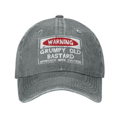 Philysonic funny hat front view with Grumpys Old Bastards graphic for casual daily wear