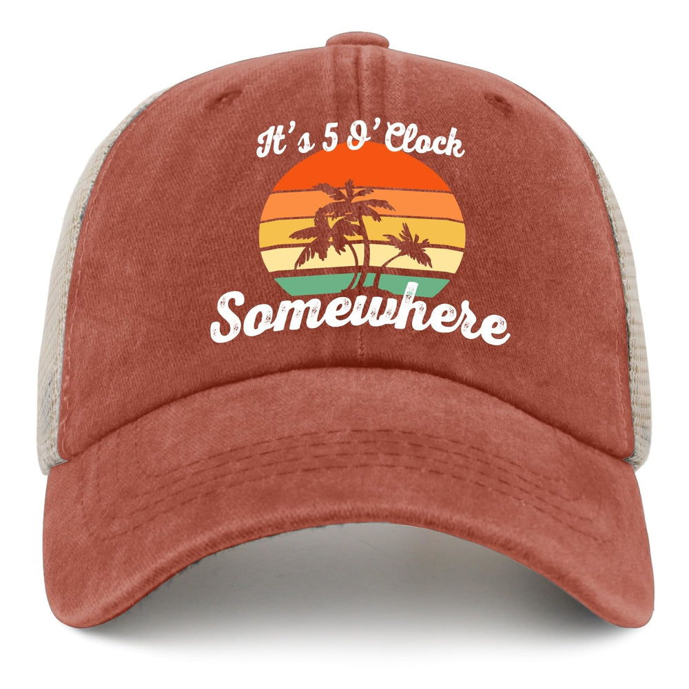 Philysonic Jimmy Hat with It’s 5 O’Clock Somewhere design for outdoor wear.