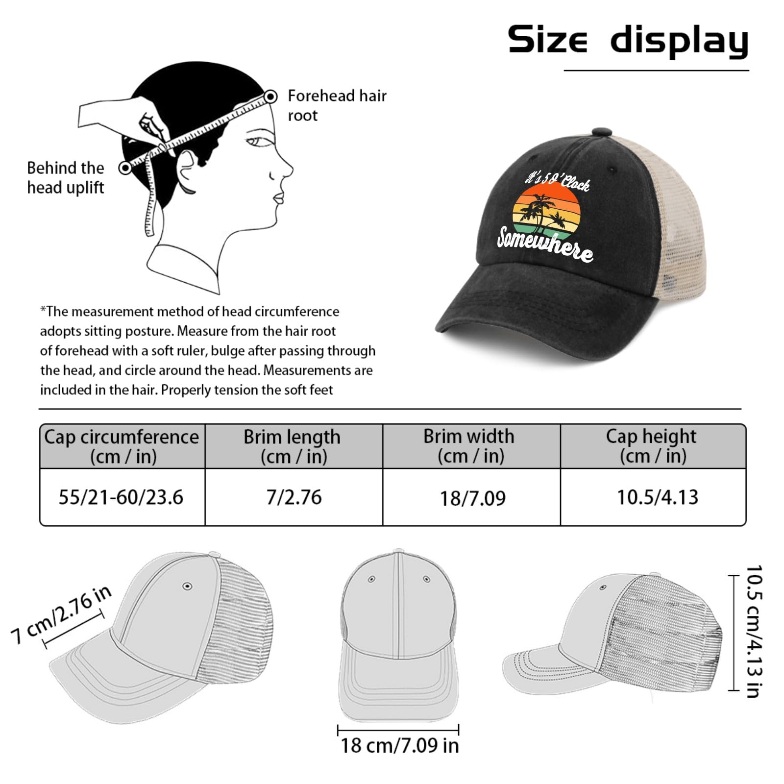 Philysonic Jimmy Hat retro vintage style; a versatile trucker cap for daily wear.