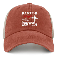Philysonic Pastor Gift Trucker Hat back mesh for odor control and quick dry
