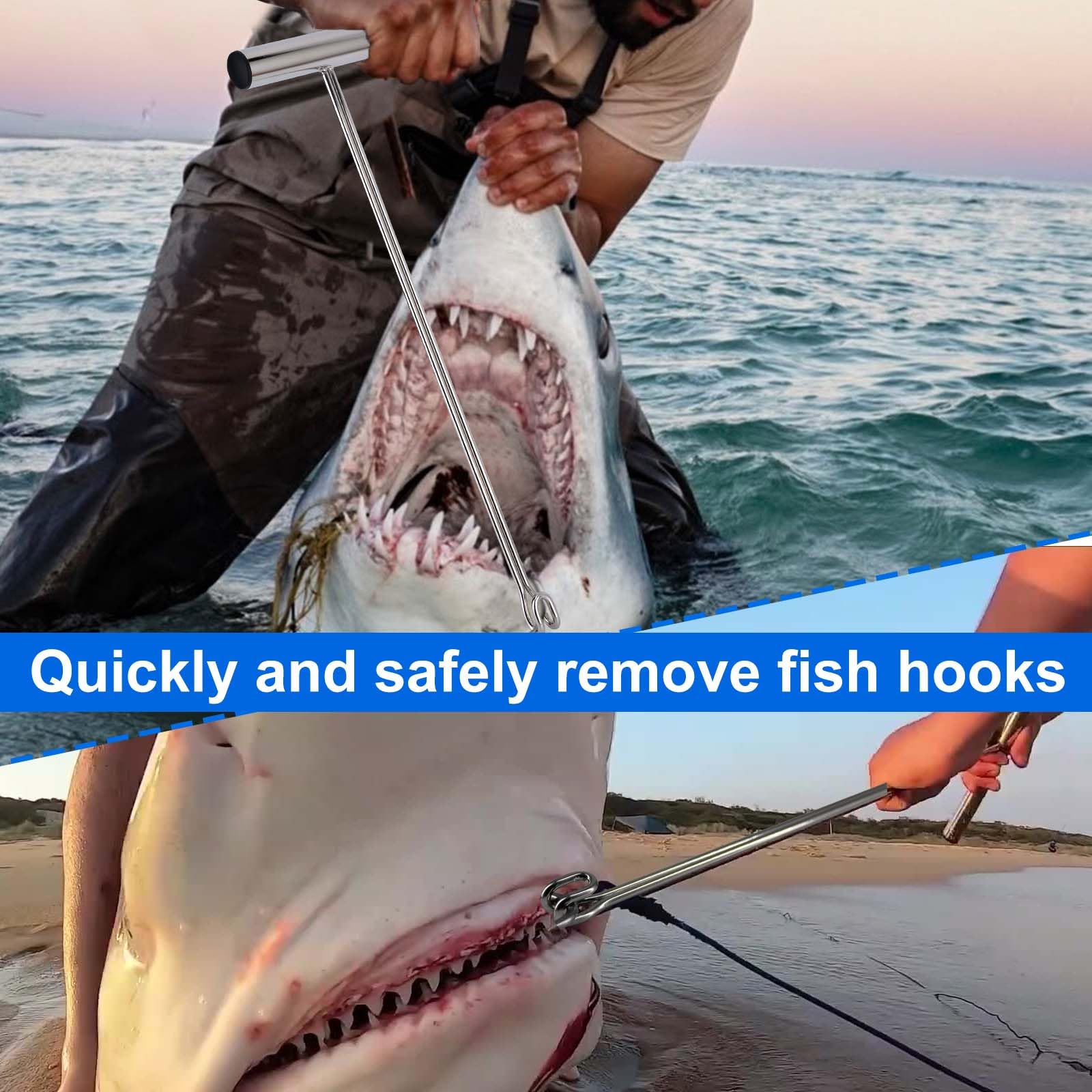 PHLKJL large-fish dehooker 24-inch aids quick, safe releases during heavy catches.