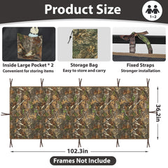 Phoncoo hunting tree stand blind camo print close-up enhances concealment.