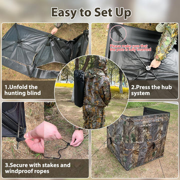 Phoncoo See Through Hunting Blind compact storage bag simplifies transport and on-the-go hunting.