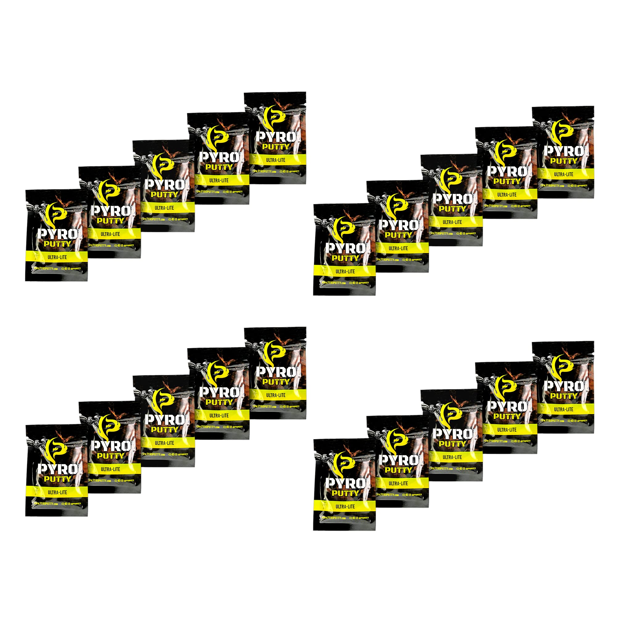 Phone Skope Pyro Putty malleable formula sticks to logs and tinder.