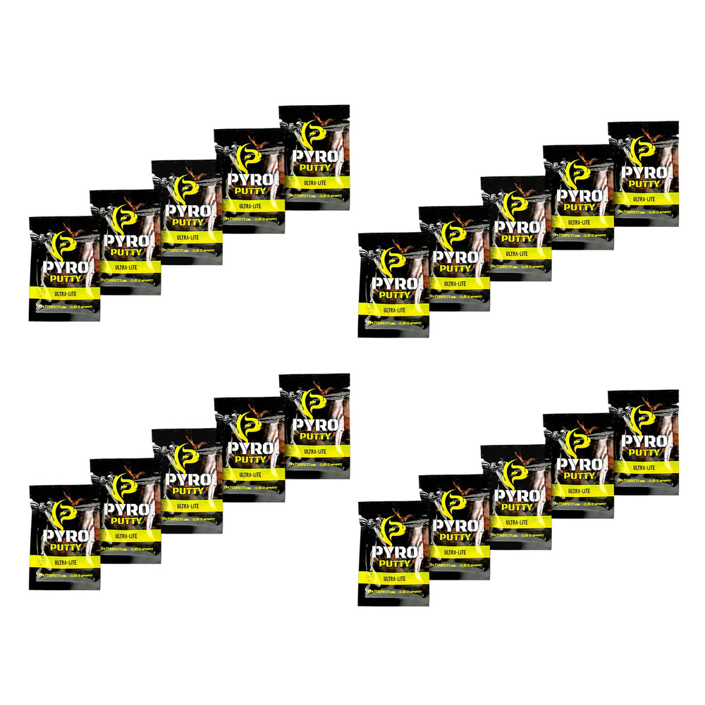 Phone Skope Pyro Putty malleable formula sticks to logs and tinder.