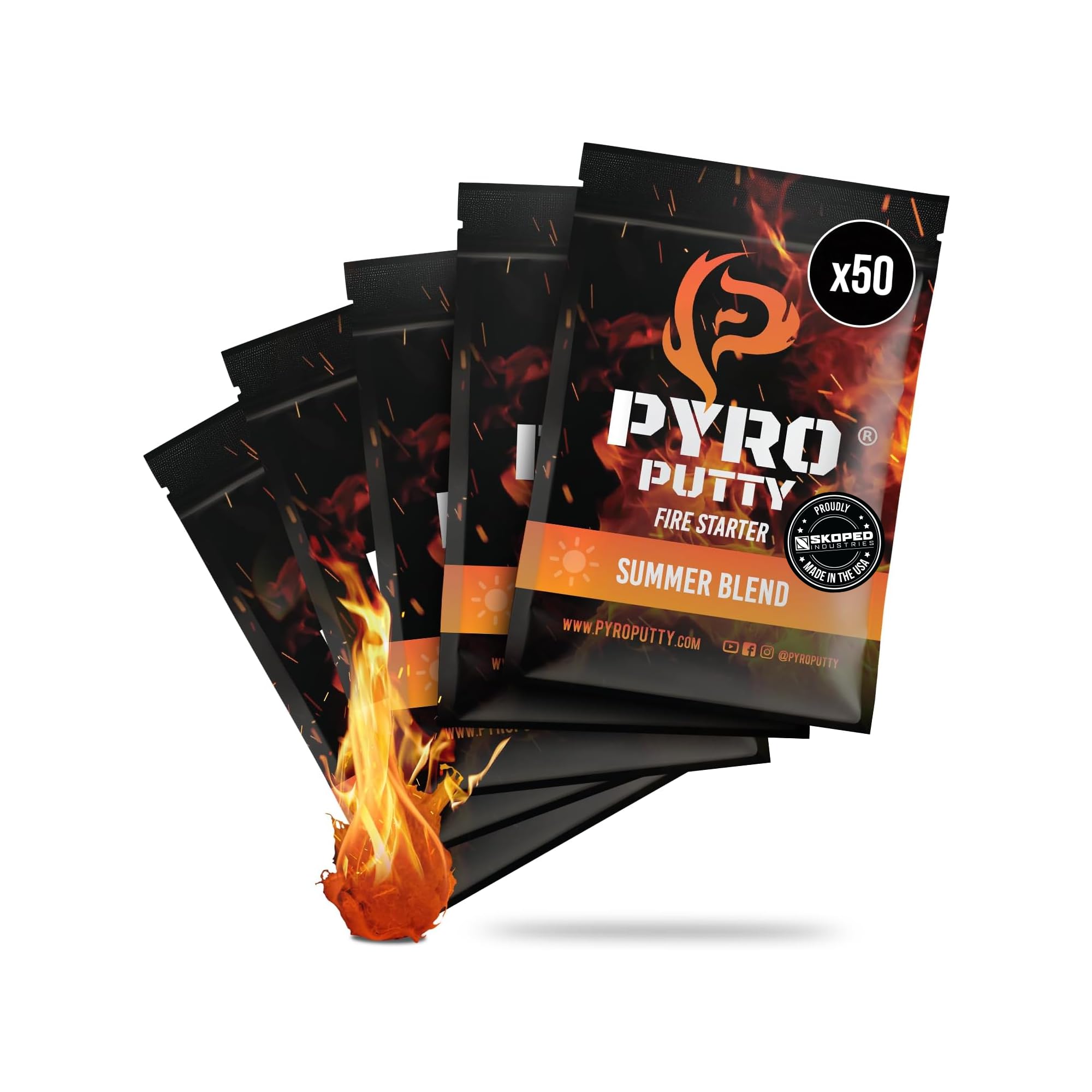 Phone Skope Pyro Putty unlimited-shelf-life for ready fire-starting in any adventure