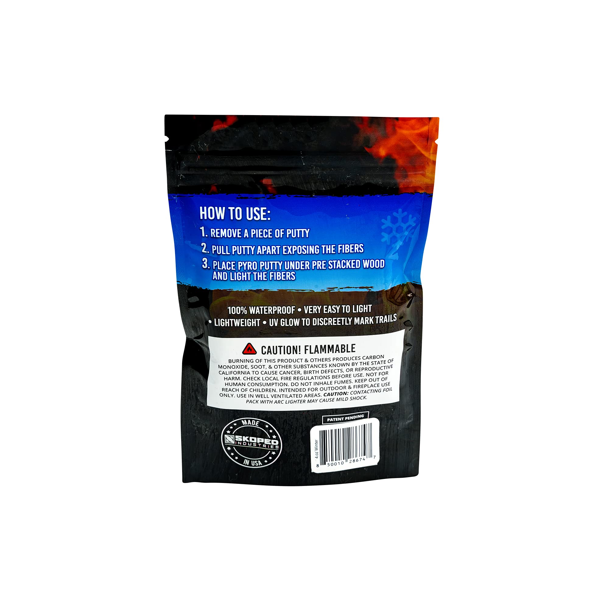 Phone Skope Pyro Putty blue winter blend burns up to 15 minutes even in wind.