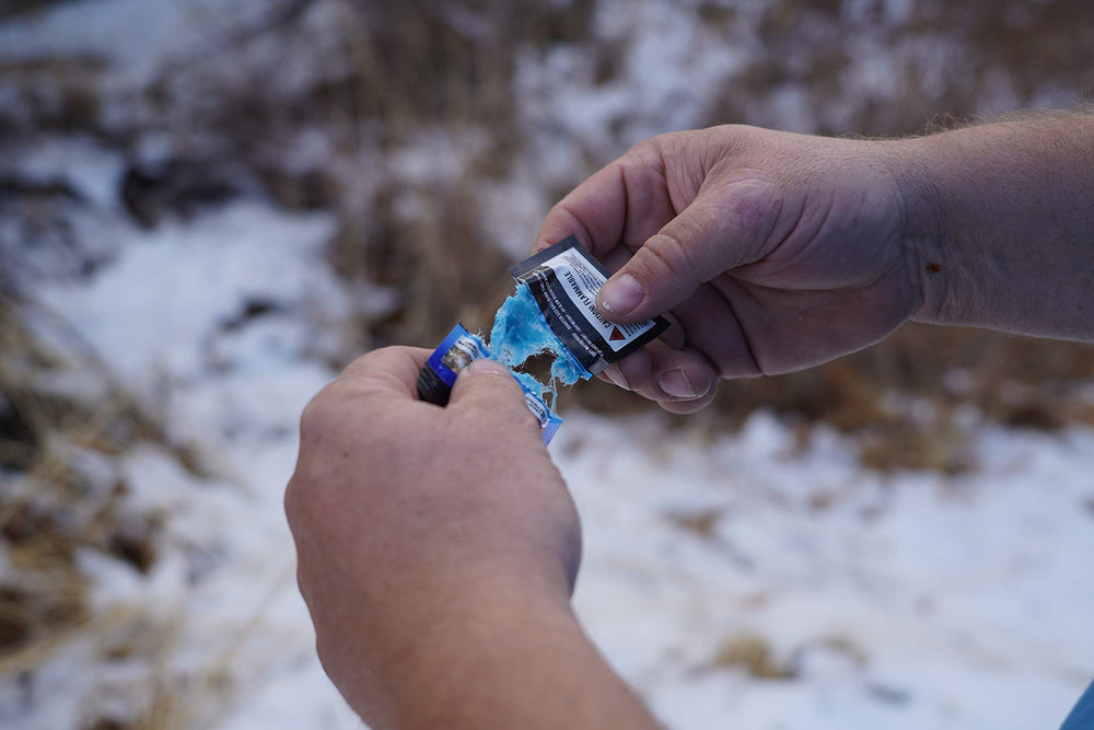 Phone Skope Pyro Putty backpacking kit shows lightweight fire starting.