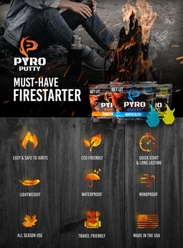 Phone Skope Pyro Putty in campfire setup for reliable heat and ambiance.