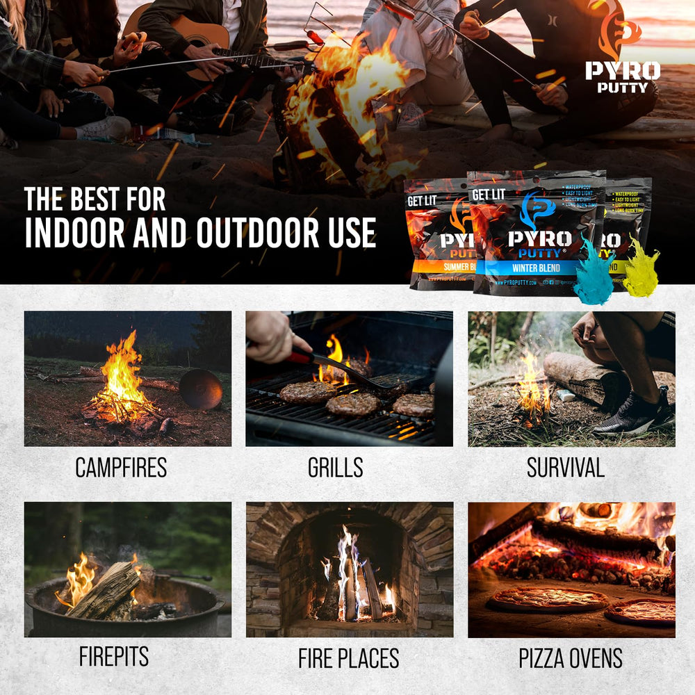 Phone Skope Pyro Putty easy ignite capability helps lighting a fire with minimal effort.