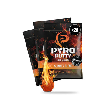 Phone Skope Pyro Putty in a foil packet ready for reliable campfire ignition.
