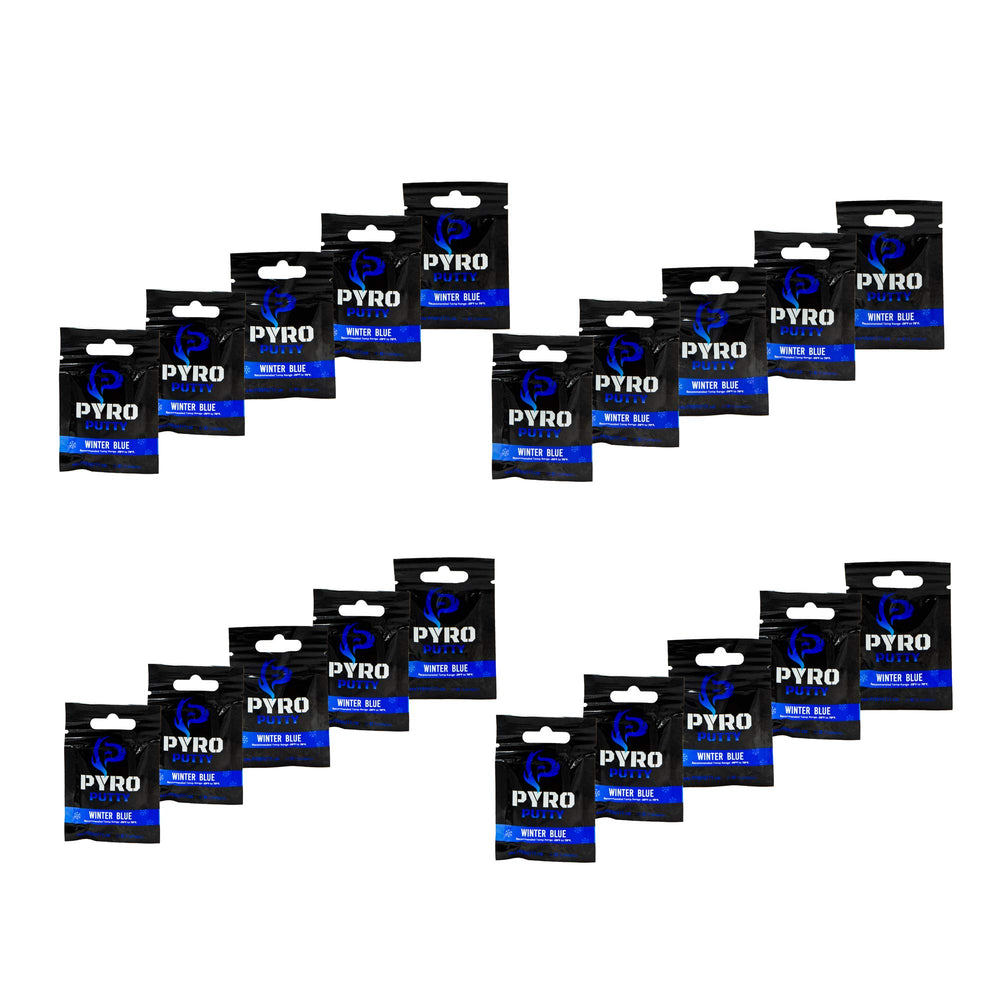 Phone Skope Pyro Putty waterproof foil packets; reliable fire starter in rain or snow.