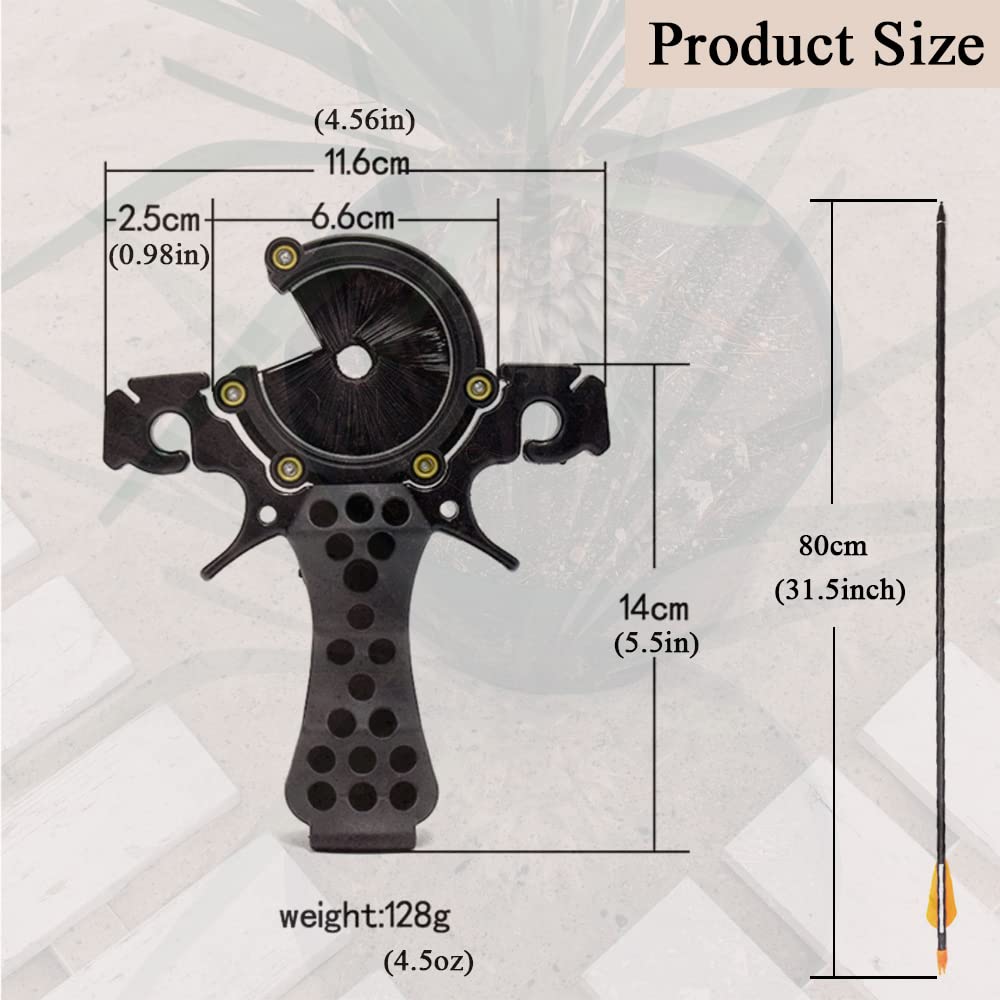 Piaoyu slingshot with arrows, compatible for fish shooting and clay targets.