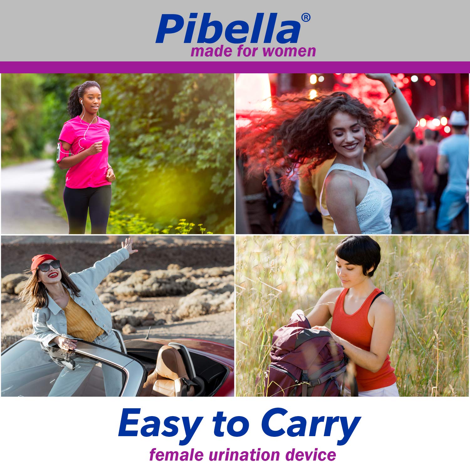 PIBELLA compact zip bag and pouch for portable urination device