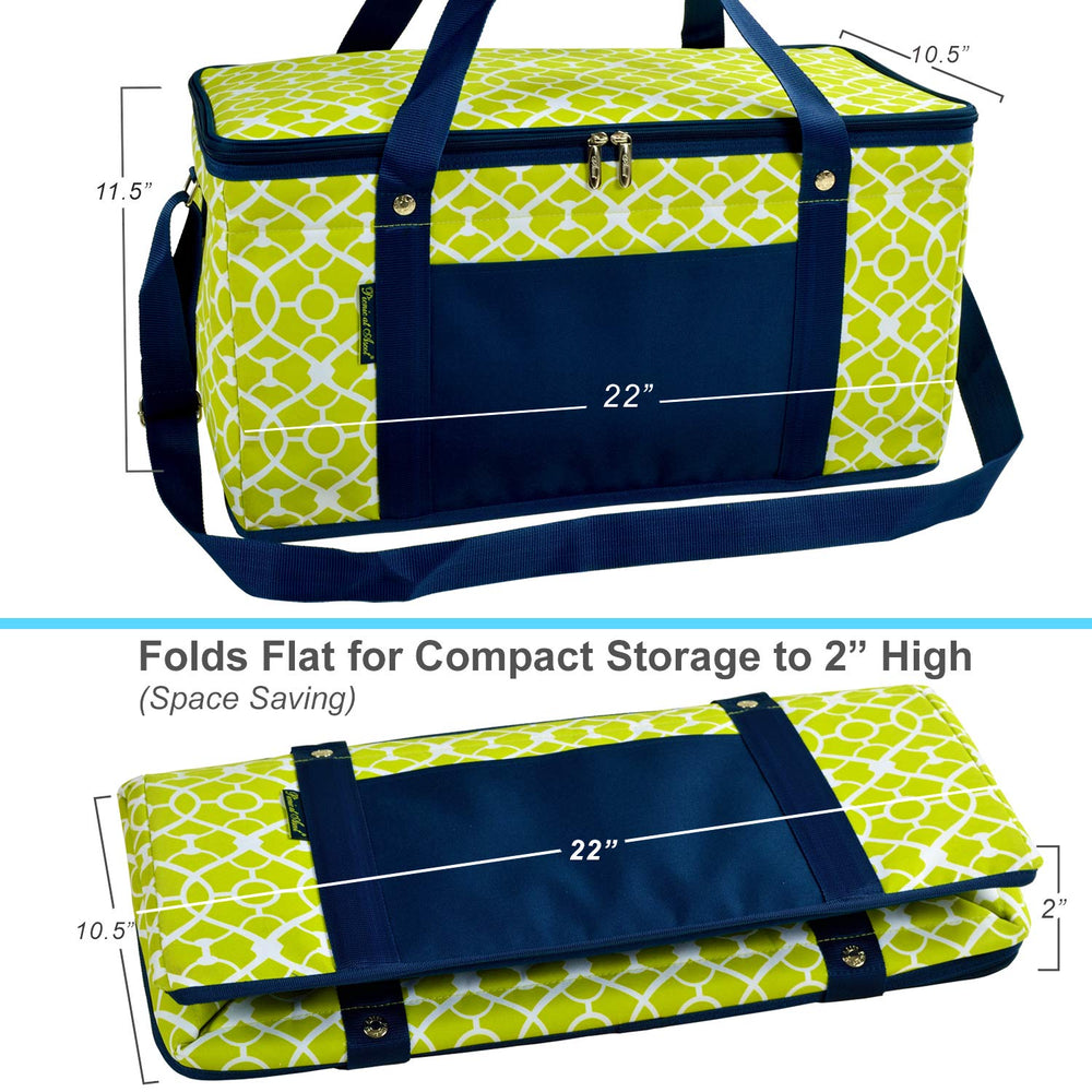 Picnic at Ascot 64-can collapsible cooler folded flat for compact storage