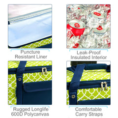 Picnic at Ascot 64-can collapsible cooler open lid for easy access