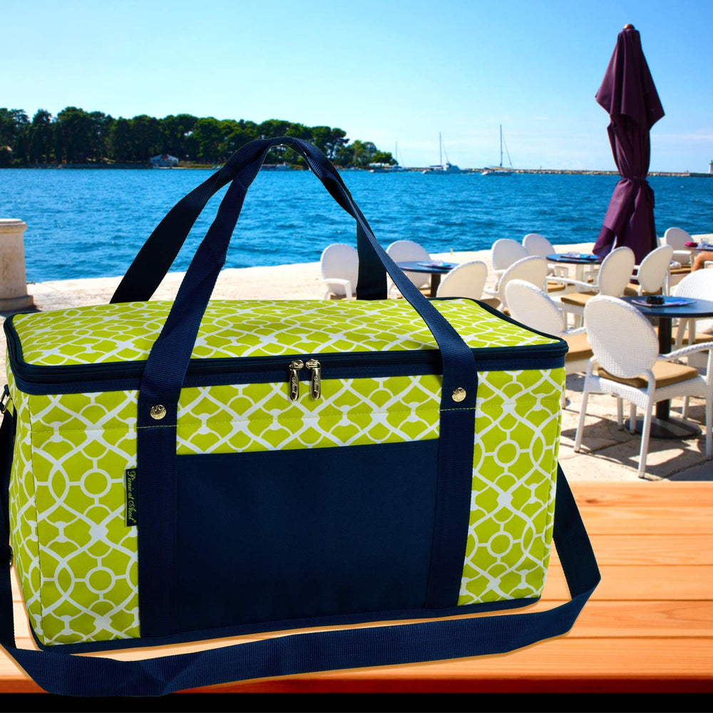 Picnic at Ascot 64-can collapsible cooler side view shows rugged durability