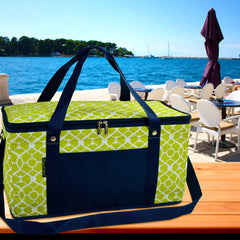 Picnic at Ascot 64-can collapsible cooler side view shows rugged durability
