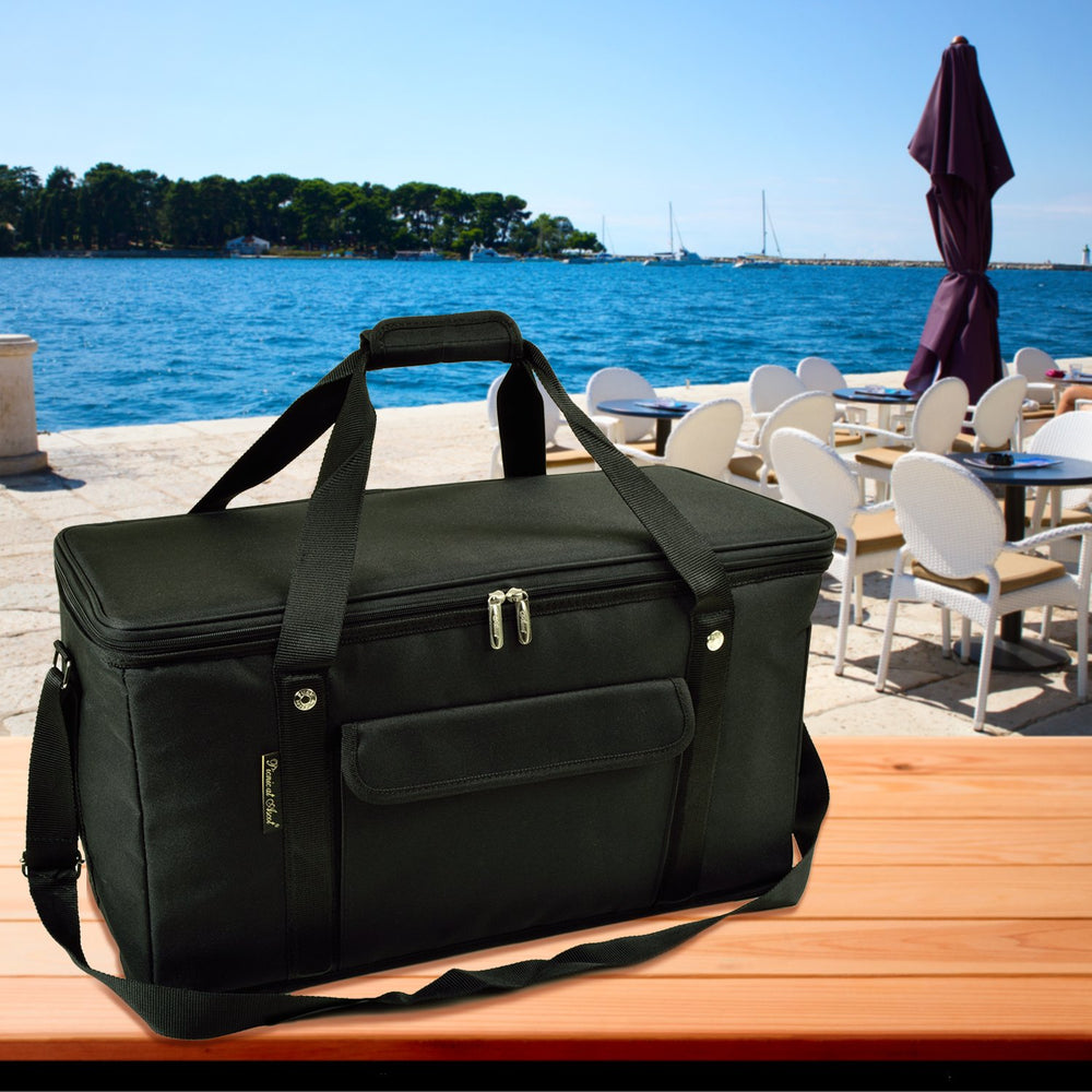 Picnic at Ascot rugged polycanvas exterior resists wear for outdoor use.