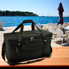 Picnic at Ascot rugged polycanvas exterior resists wear for outdoor use.