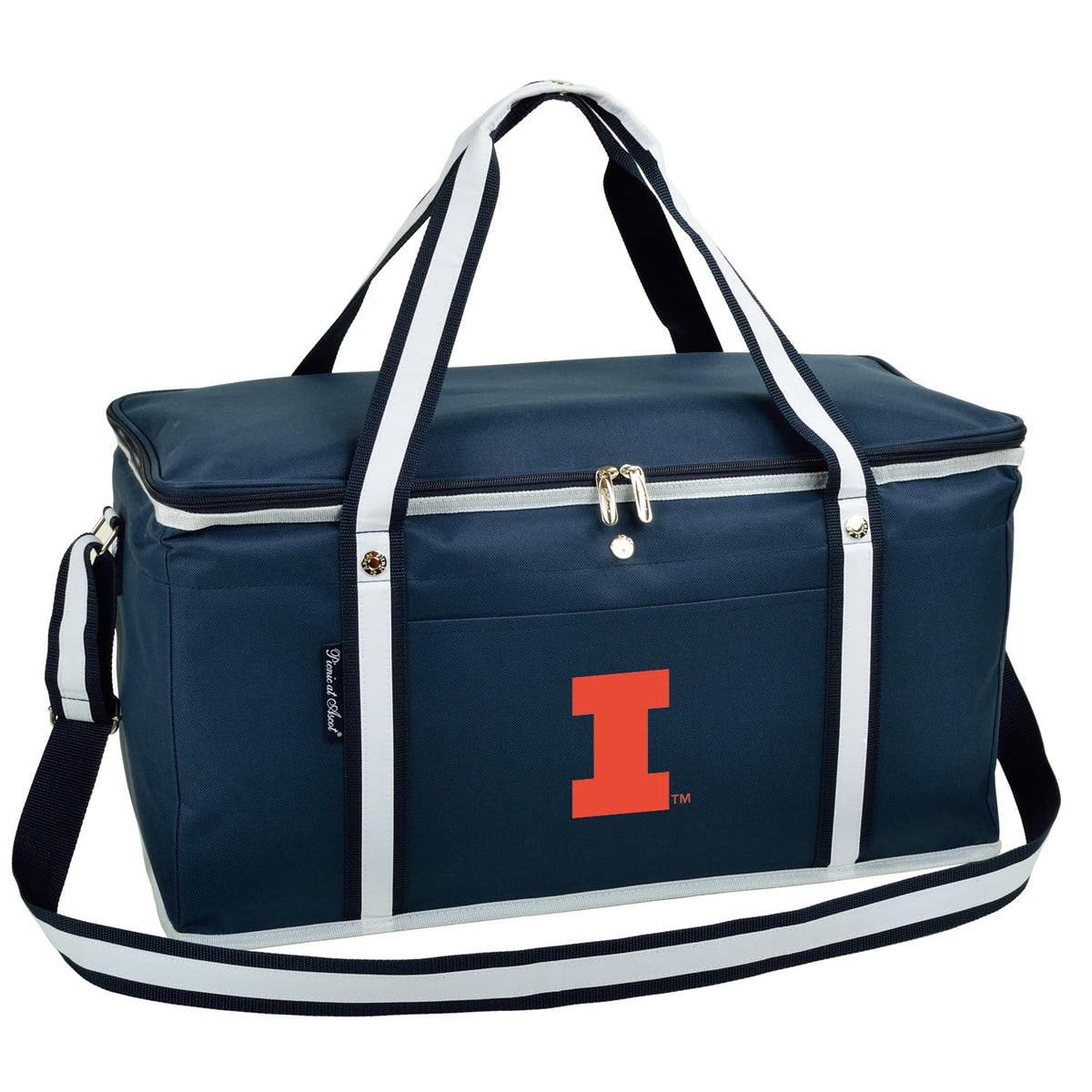 Picnic at Ascot Illini 64-can cooler front view highlighting rugged build and license