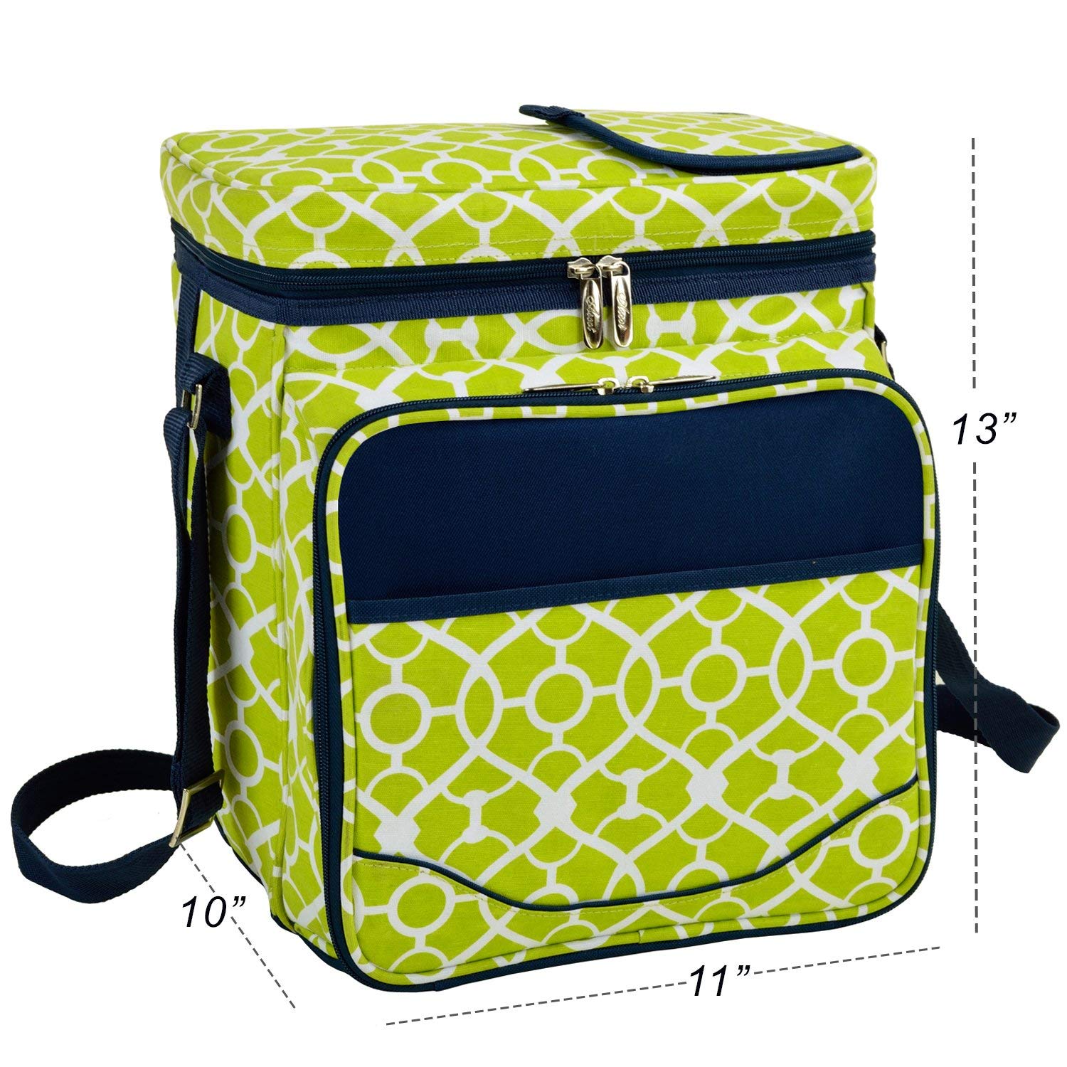 Picnic at Ascot Original insulated basket with divided thermal shield keeping food and wine organized