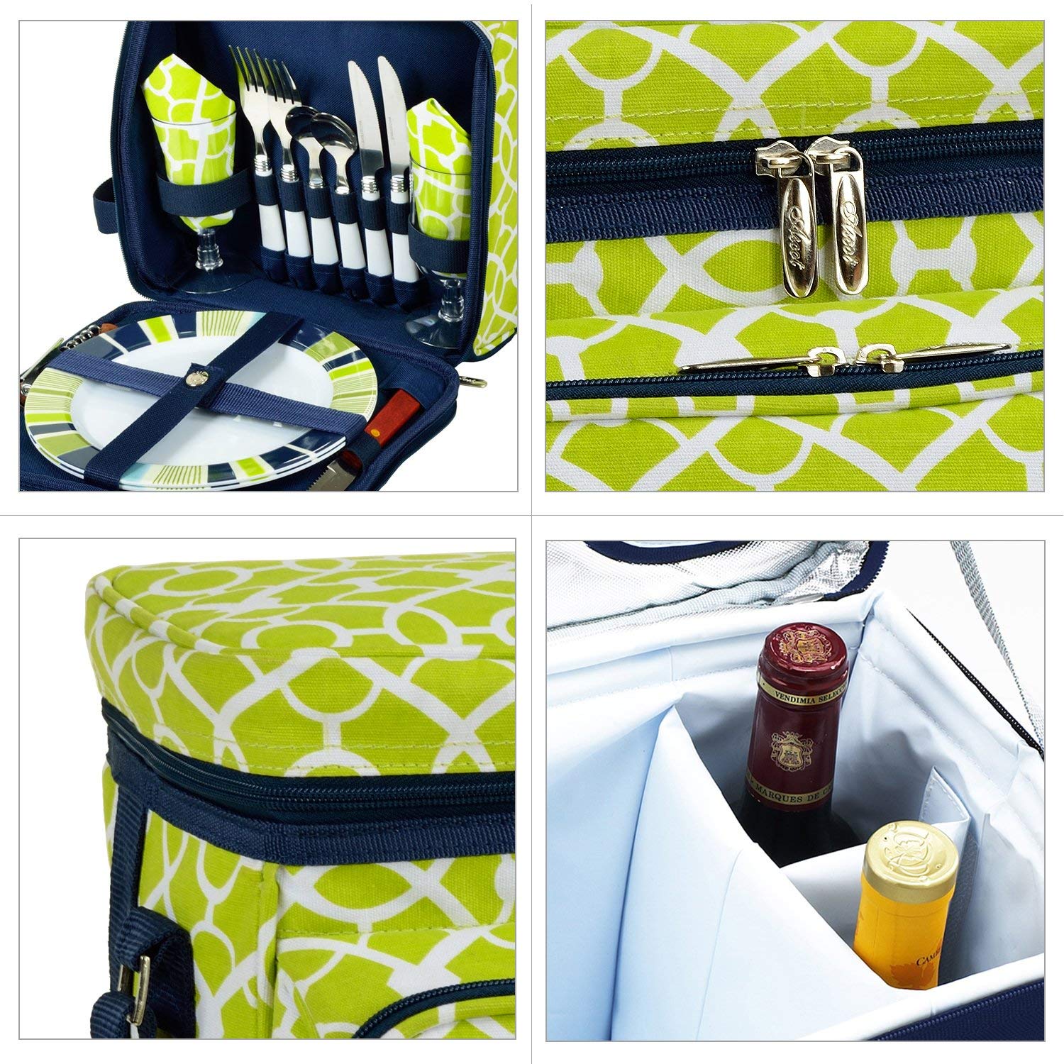 Picnic at Ascot Original insulated basket in 600D polycanvas for durable outdoor use