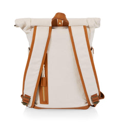 Picnic Time Carmel Roll Top Open demonstrates easy roll-top access for snacks and drinks