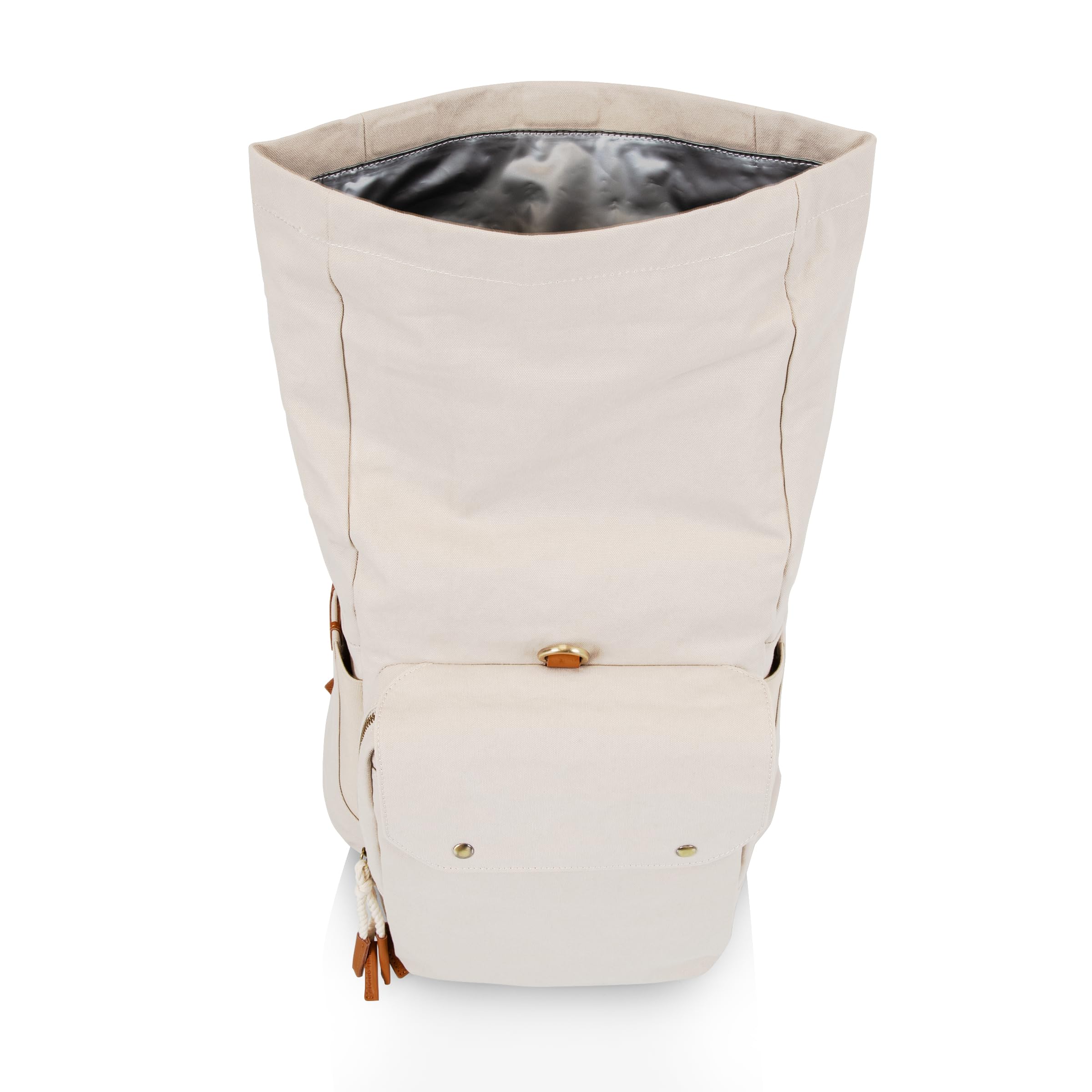 Picnic Time Carmel Roll Top Compartment Pocket showcases organized picnic gear