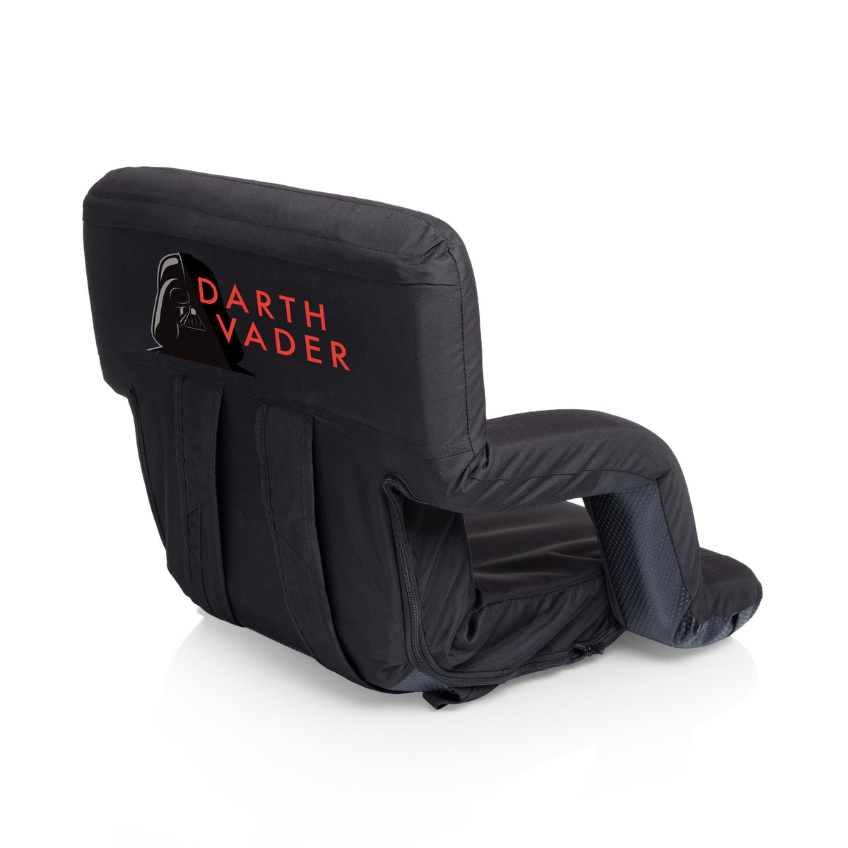 Picnic Time Darth Vader Ventura recliner showing six-position comfort for stadium seating