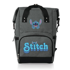 PICNIC TIME Disney Lilo and Stitch roll-top cooler backpack with front pocket keeps snacks organized on trips.