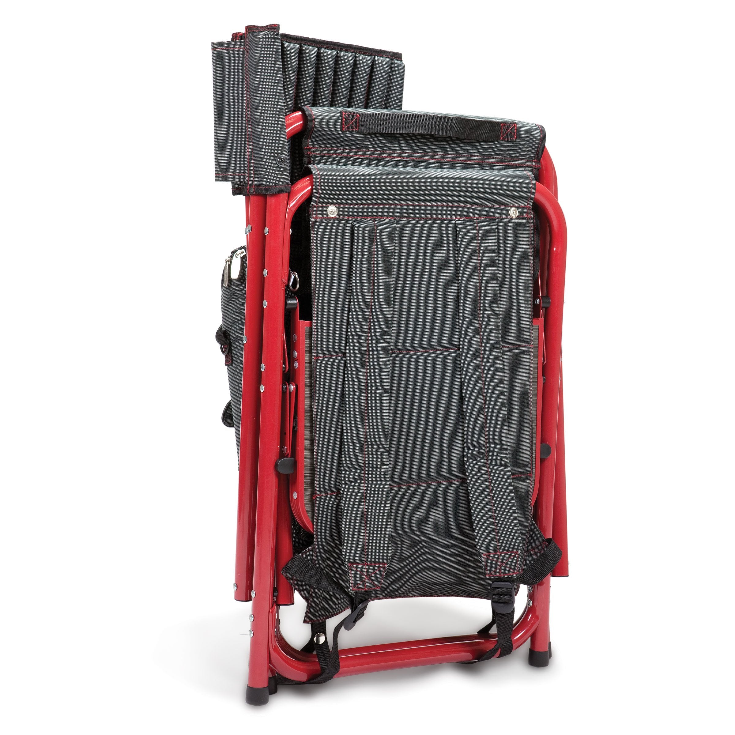 PICNIC TIME Fusion chair expandable shelves house books, tablets, or snacks.