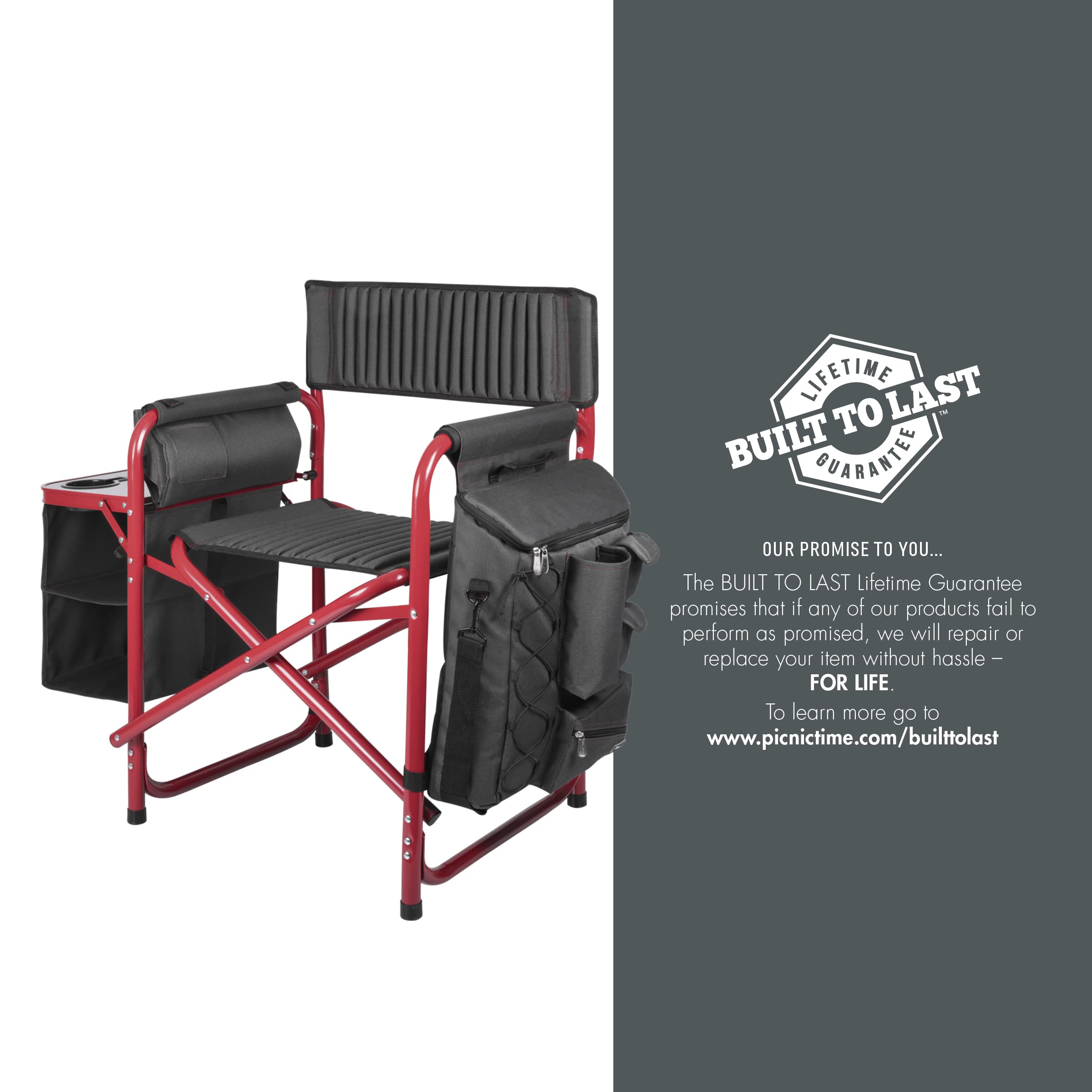 PICNIC TIME Fusion chair aluminum frame offers lightweight durability outdoors.