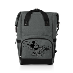 Picnic Time Mickey Mouse roll-top backpack cooler keeps drinks cold on adventures.