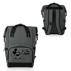 Picnic Time roll-top design with side pockets stores snacks and essentials.