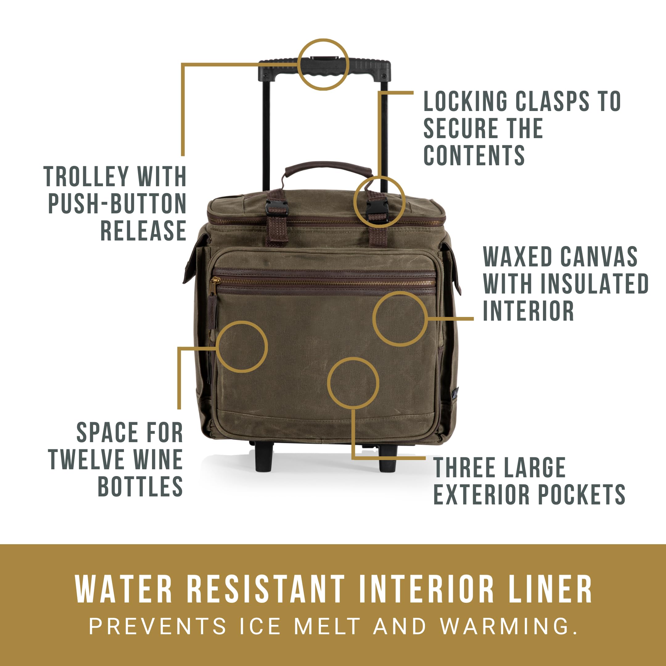 PICNIC TIME Somm locking clasps secure contents during travel