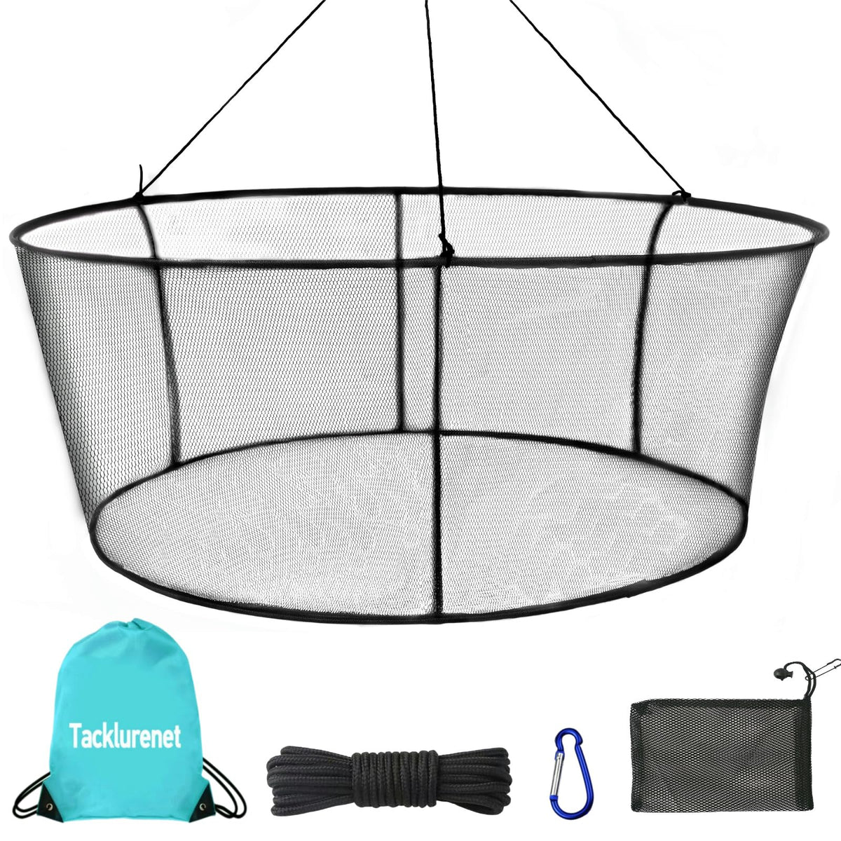 40x32 inch pier net folded for storage