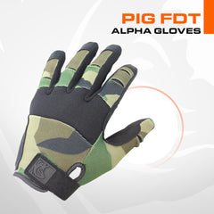 PIG Alpha gloves thumb-index shot highlighting touchscreen compatibility during use.