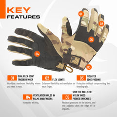 PIG Alpha full-dexterity gloves ventilation holes ensure breathable wear during long sessions