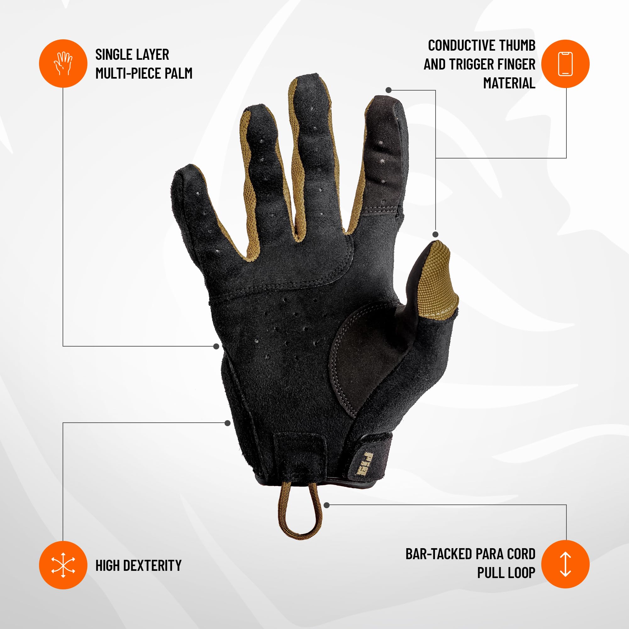 PIG Alpha trigger finger with Clarino material for precise trigger feel.