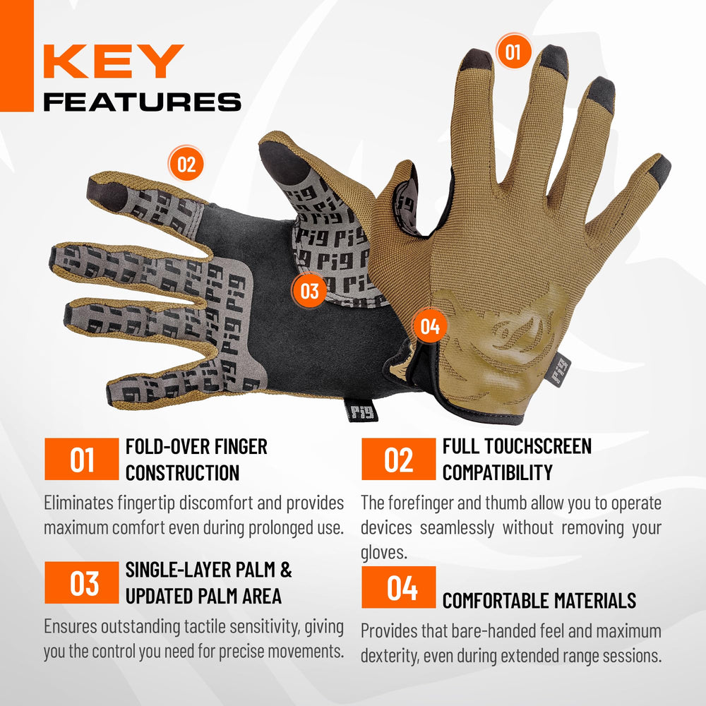 PIG Delta Utility Gloves adjustable closure and elastic wrist for quick wear.