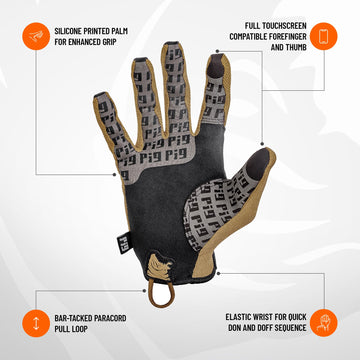 PIG Delta Utility Gloves breathable synthetic suede and nylon for all-day comfort.