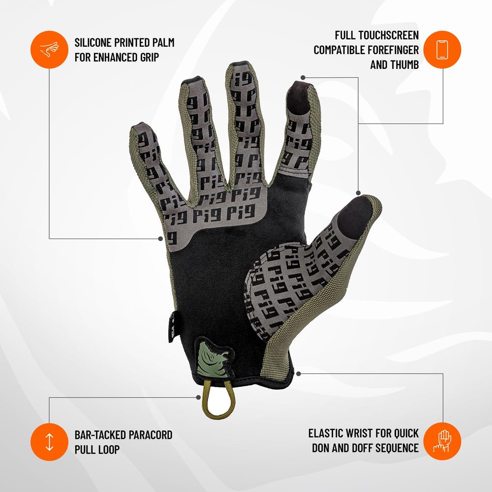 PIG Delta Utility gloves high-dexterity grip for precise shooting.