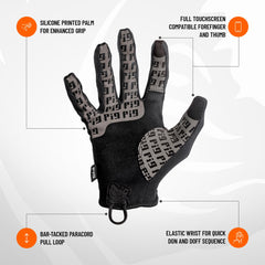 PIG Delta Utility Tactical Gloves - breathable-materials for comfortable extended wear.