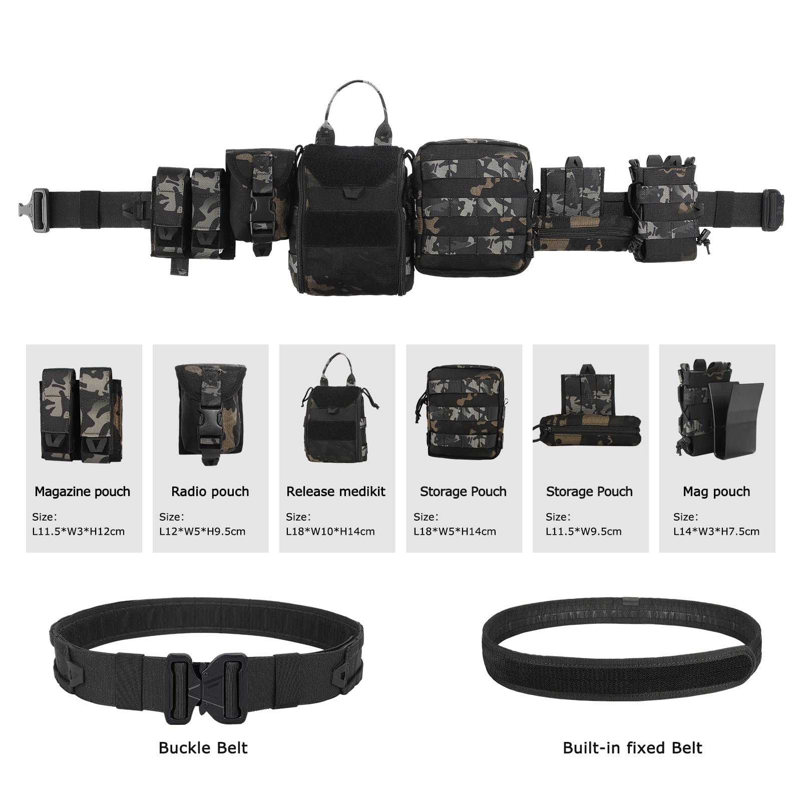 PIKEON MOLLE cross-fixed pouches secure modular gear for quick access