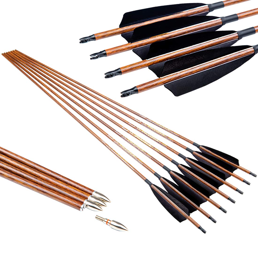 Pinals Archery 400 spine carbon arrow for balanced performance at targets.