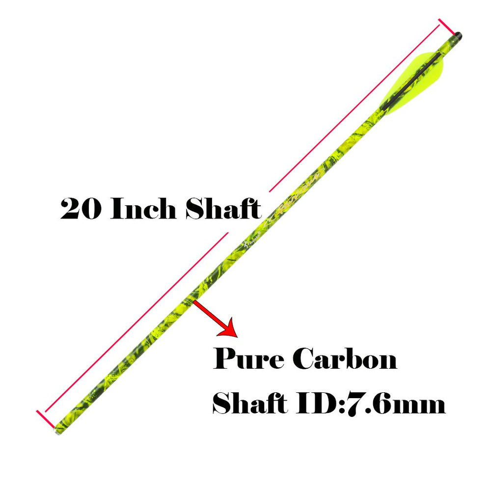 Pinals Archery crossbow bolt, 22-inch, 420 grain, yellow pack for longer-range accuracy.