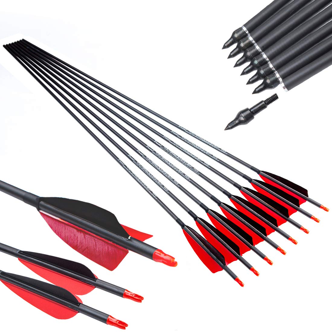 Pinals Archery carbon arrow spine 300 enables stable flight for practice