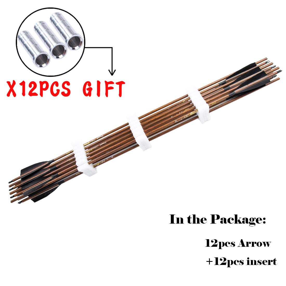 Pinals Archery 12-pack arrows ready for hunting and target practice
