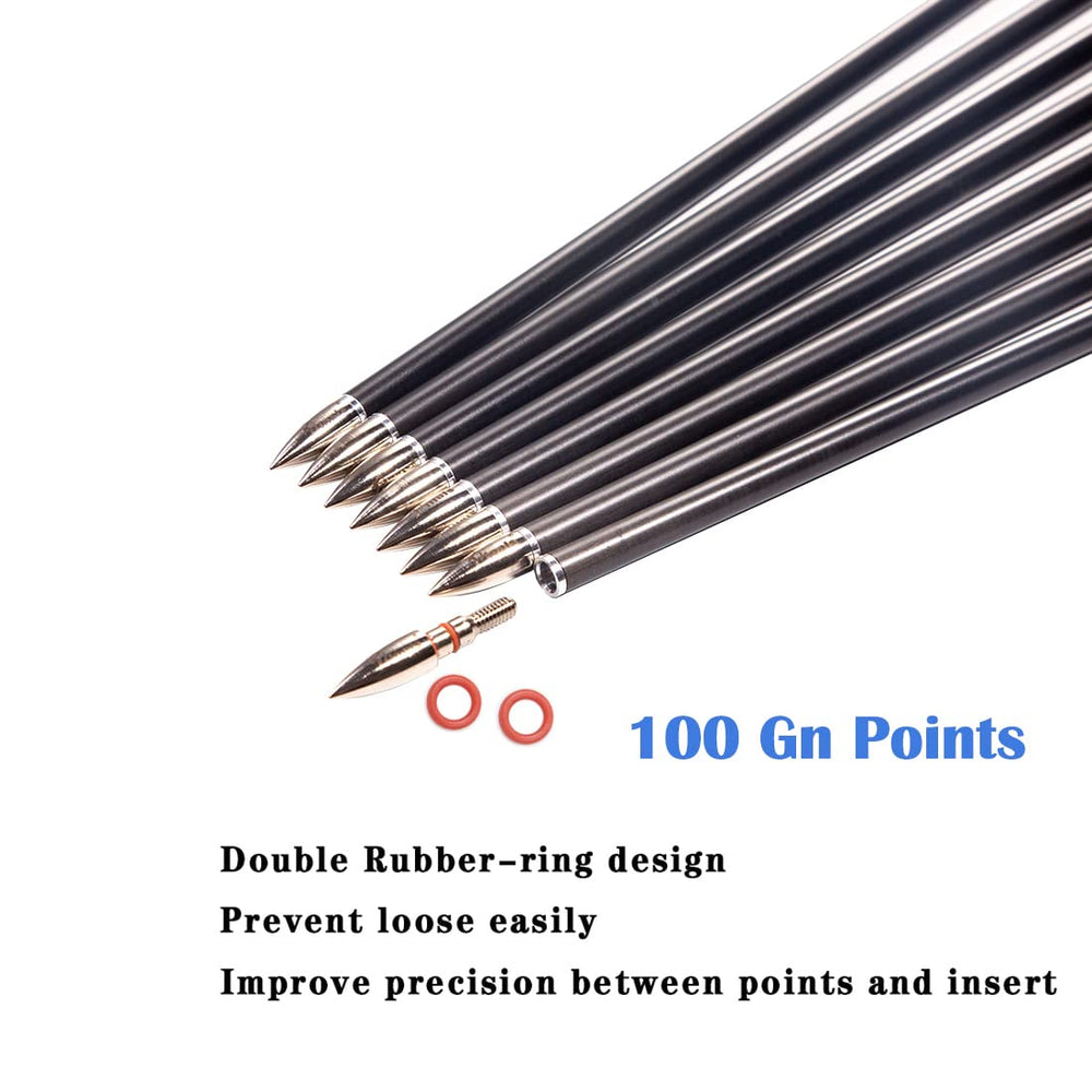 Pinals removable 100 grain point detail showing tip fit